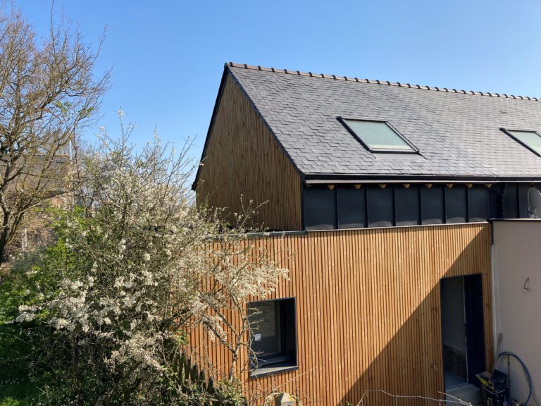 Extension bois Angers, avec bardage bois