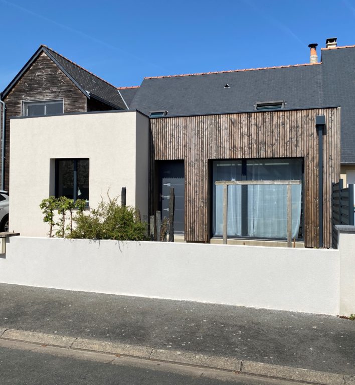 Extension de maison bois sur maison neuve à Angers